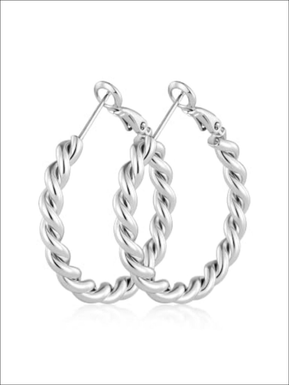 Chunky Gold Hoop Earrings Hypoallergenic Hinged Hoop Women 30MM